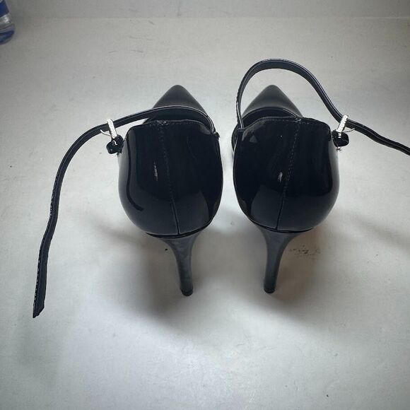 Calvin Klein Womens 6.5 M Black Leather Pointed Toe Pump High Heels NEW HD4 - Picture 5 of 5